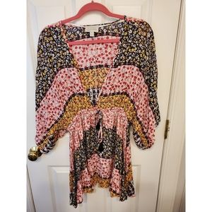 Hinge cinch/tie waist tunic